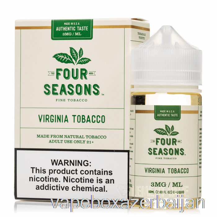 E-Juice Vape Virginia Tobacco - Four Seasons - 60mL 3mg